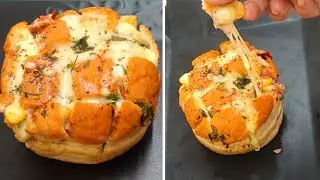 10 Mins Pull Apart Garlic Bread on Tawa | Instant Cheese Garlic Bread | Quick & Easy Garlic Butter
