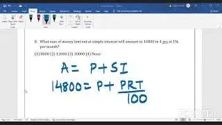NIFT ONLINE EXAM GAT QUESTION PAPER || SIMPLE INTEREST  QUESTION DISCUSSION FOR MFM/BFT/B.DES/M.DES