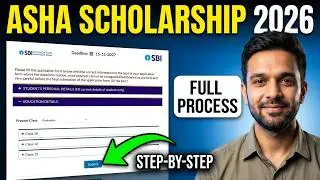 SBI Platinum Jubilee Asha Scholarship 2025-26 Online Form Fill Up | Step-by-step procedure guide