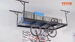 VEVOR Overhead Garage Storage Rack: Easy Install, 600 lbs Capacity, Maximize Your Space!