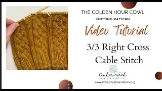 How to knit a 3 over 3 Right Cross Cable Stitch