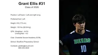 Grant Ellis Senior High school Season 2025  Highlights 