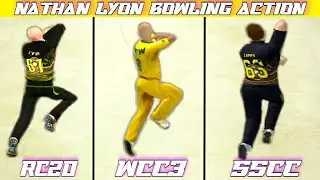 Nathan Lyon Bowling Action | Rc20 Vs wcc3 Vs sscc | Tech Gaming
