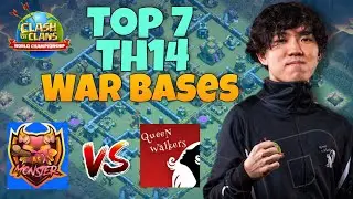*New* Top 7 Th14 War Base With Link | Queen Walkers vs A.S Monster Bases | Clash Of Clans