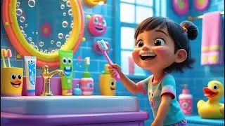 Brush Your Teeth and Sparkle Bright | Popular Nursery Rhyme & Lyrics for Kids