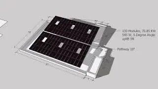 70 KW+ solar system design shed-type using google earth sketchup