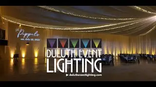 Eveleth Curling Club in soft gold up lighting