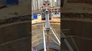Concrete pouring system in the most difficult construction location