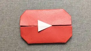 How to Make an Origami Youtube Video play button Step by Step at Home