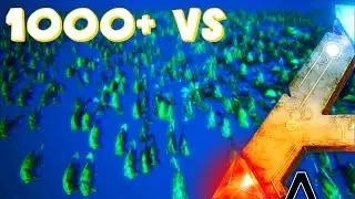 ARK Survival Evolved - 1000+ MEGA PIRANHA VS MANTA, EPIC DRIFTING BATTLE OF DOOM! ( ARK Gameplay )