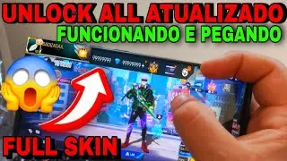 ATUALIZOU! UNLOCK ALL VIP 🥳 COM TODAS SKINS FREE FIRE SEM BUG UNLOCKALL ALL ATUALIZADO FUNCIONANDO