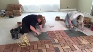 split brick flooring