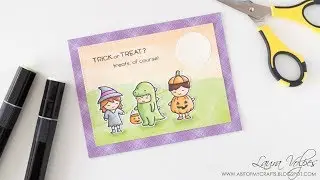 Halloween 2017 Card Making Series - Create Scenes Using Patterned Paper | Lawn Fawn Costume Party