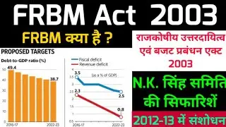#FRBM || FRBM Act 2003 || FRBM  राजकोषीय उत्तरदायित्व एवं बजट प्रबंधन एक्ट 2003 एनके सिंह कमेटी