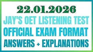 OET LISTENING TEST 22.01.2026 #oet #oetexam #oetnursing #oetlisteningtest