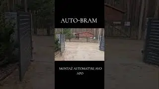 Montaż automatyki bramy skrzydłowej AVO APO na kąt otwarcia 120 stopni.