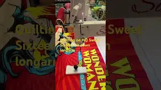HQ Sweet Sixteen sit down longarm machine quilting for the first time. #quilting #modernquilting