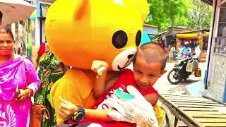 Teddy Bear Prank On Public || Cute Girl Funny Reaction || Teddy Prank || Village Bhai 02 