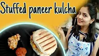 Stuffed paneer kulcha recipe|Easy & quick recipe|loaded with veggies|Grilled paneer kulcha