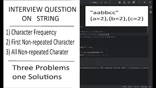 6. Java Program to Count Frequency of Each Character in a String | String Interview Question