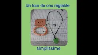 Tour de cou r&eacute;glable simplissime, 1 cordon suffit (Aventurine)