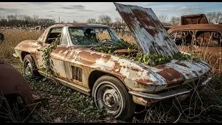 ASMR Full Rebuild: Abandoned 1963 Chevrolet Corvette Sting Ray (Metallic Red) Restoration to  New