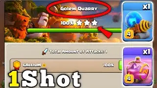 1 Shot Max Golem Quarry is Very Easy in Clan Capital