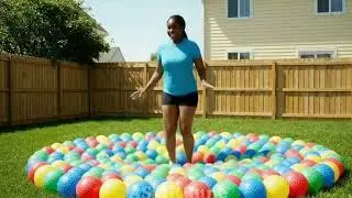 which trampoline bounce would you choose for your backyard?  #ai #asmr #trempoline #pool