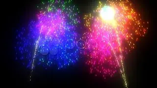 Twin Fireworks. Stock Footage