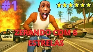 🔴 Desafio: Zerar GTA San Andreas com 6 estrelas de procurado - DIA 1