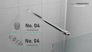 Montaje panel fijo ducha FRESH de Kassandra FR633 #mamparas #kassandra #panel #baño #duchas