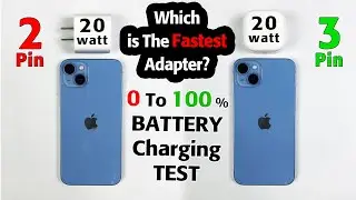iPhone 20w 2 Pin vs 20w 3 Pin Adapter Battery Charging Test - Which is Fastest 20w iPhone Charger ?
