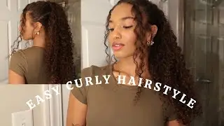 TUTORIAL | EASY ELONGATED CURLY PONYTAIL | ON 3a/b CURLS