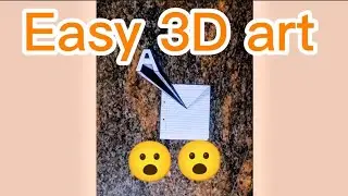 Amazing😮😮 3D Letter (A) Art ||Easy paper art😮||How to draw 3D drawing on paper 😮.....
