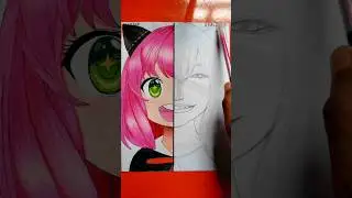 @ArtBySadjidine  new account drawing Anya Anime vs Realism  #drawing #animedrawing