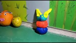 Лепим Зайца Из Пластеина За  3 Минуты. Making Rabbit From Play Doh For 3 Minutes