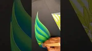Amazing One Stroke leaf / #shorts / #flat brush painting/ Do it