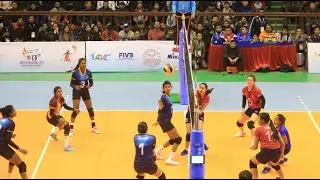 13 SAG WOMEN'S VOLLEYBALL SEMIFINAL  NEPAL VS SRILANKA  HIGHLIGHTS