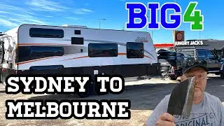 Caravan Cooking  Sydney to Melbourne Albury Big 4 Costs Landcruiser 79 series Part 1 Golf Tourer