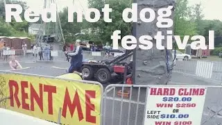 Red Hot Dog Festival Dexter Maine 2016 4k drone footage