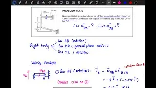 Engineering Dynamics| Problem 15.132 Solved| General Plane motion and Rotation of rigid bodies