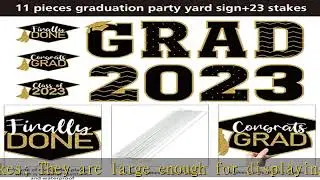 11 Pieces Graduation Yard Sign Decorations Congrats Graduation Lawn Signs 2023 Grad Yard Signs with