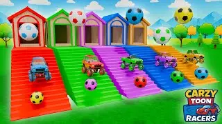 Cars Parade on Rainbow Street 🌈🎉 | Fun Cartoon for Kids