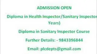 Career in   +2   Marks |  Diploma in Sanitary Health Inspector?  | Engineering ?