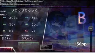 [6.70⭐] PatrickMagAnime | S3rl - Bass Slut (Original Mix) [Intense Ecstasy] 156pp