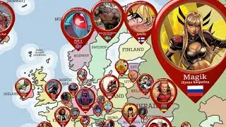 Marvel Characters From Different Countries | heroes and villains!