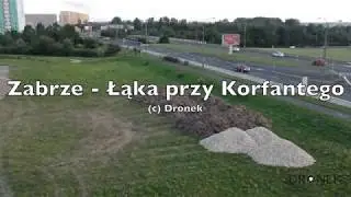 Zabrze - Prace na łączce przy Korfantego i DK88 - dronek.com.pl