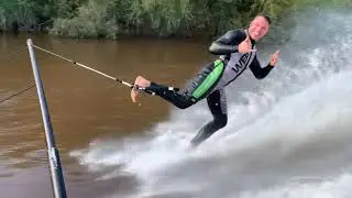 Landen Letwin Barefoot Water Skiing in the United Kingdom - 2020