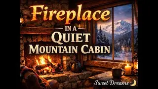 🪵🔥Fireplace in a Quiet Mountain Cabin | Cozy Fireplace Sounds for Sleep, Relaxation & Deep Rest🌙