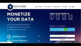 ICO PDATA - Зарабатывай на личных данных